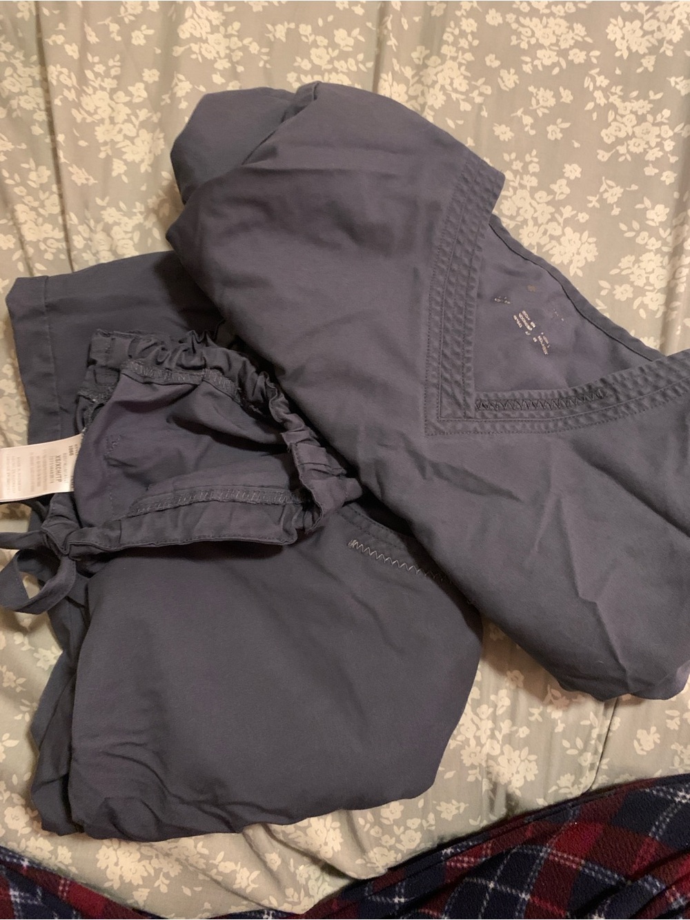 Luxe gray scrub set